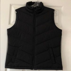 Lands’ End Black Quilted Vest